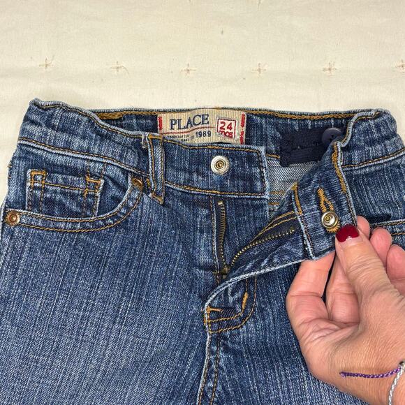 The Children's Place Ruffle Flare Jeans Girls 24M | Blue Denim Pants - Picture 5 of 10